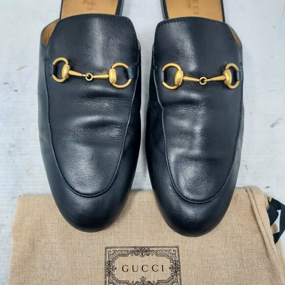 Gucci Black Horsebit Princetown Slide Mule - Picture 5 of 9